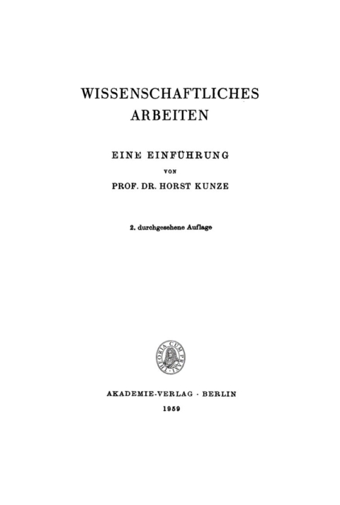 Cover image for book Wissenschaftliches Arbeiten