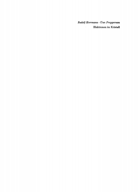 Cover image for book Elektronen im Kristall