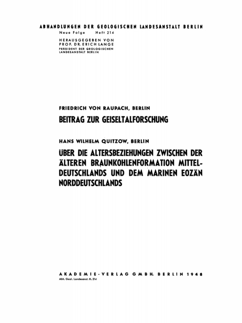 Cover image for book Beitrag zur Geiseltalforschung