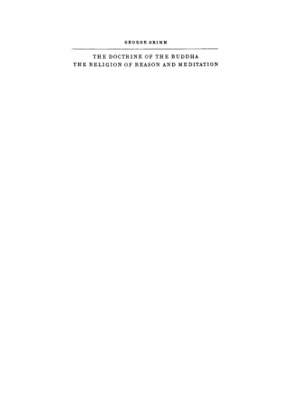 The doctrine of the Buddha