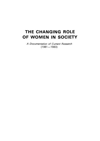 Research Projects in Progress 1981–1983
