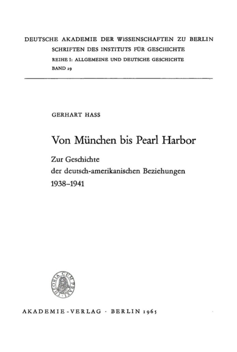 Cover image for book Von München bis Pearl Harbor
