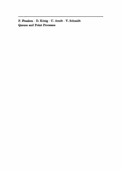 Cover image for book Queues and Point Processes