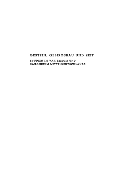 Cover image for book Gestein, Gebirgsbau und Zeit