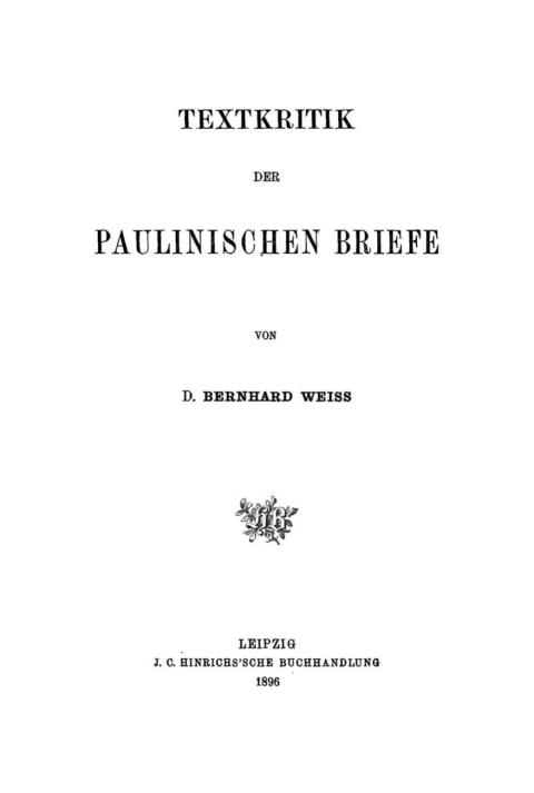 Cover image for book Textkritik der Paulinischen Briefe
