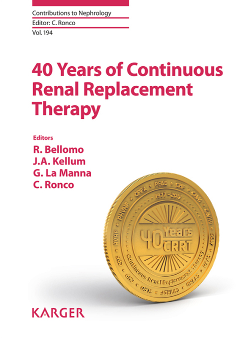 Cover image for book 40 Years of Continuous Renal Replacement Therapy
