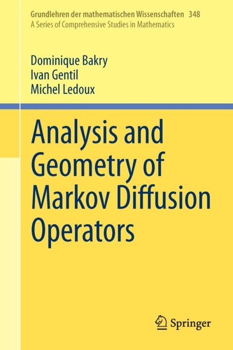 Cover image for book Analysis and Geometry of Markov Diffusion Operators