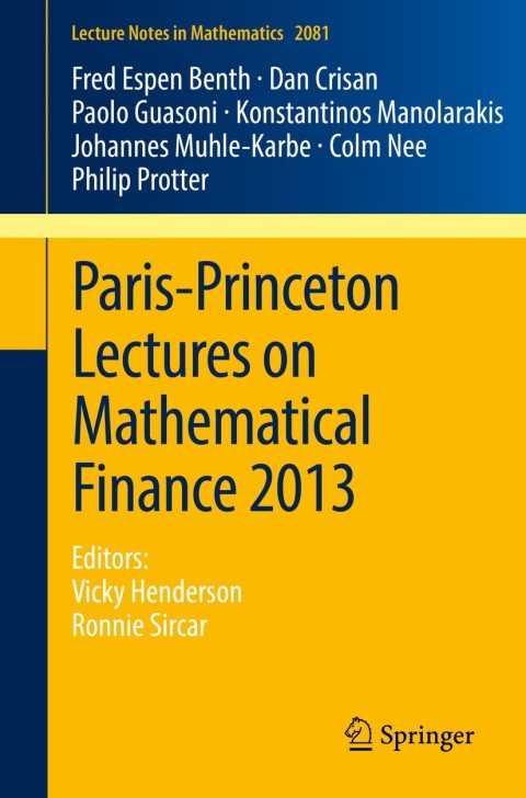 Cover image for book Paris-Princeton Lectures on Mathematical Finance 2013