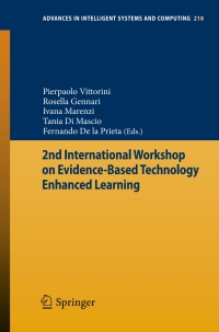 Titelbild: 2nd International Workshop on Evidence-based Technology Enhanced Learning 9783319005539