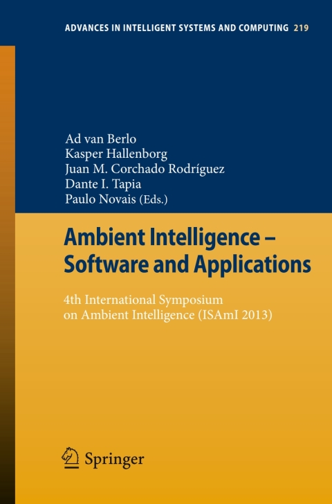 Cover image for book Ambient Intelligence - Software and Applications