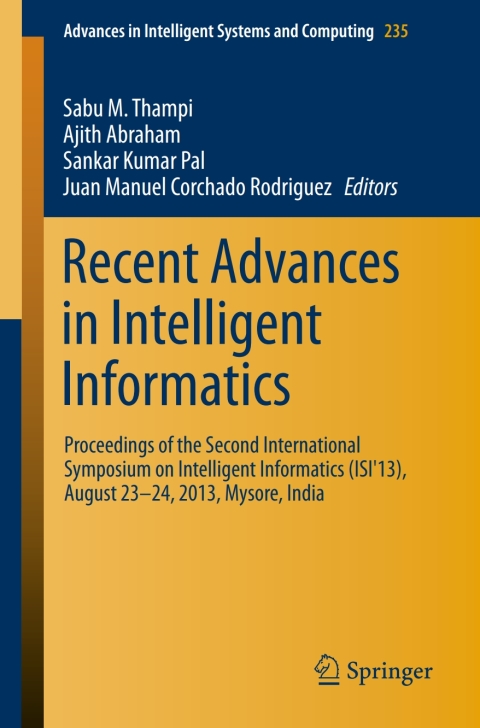 Recent Advances in Intelligent Informatics 