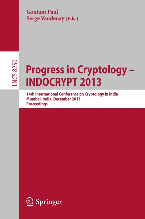 Cover image for book Progress in Cryptology - INDOCRYPT 2013