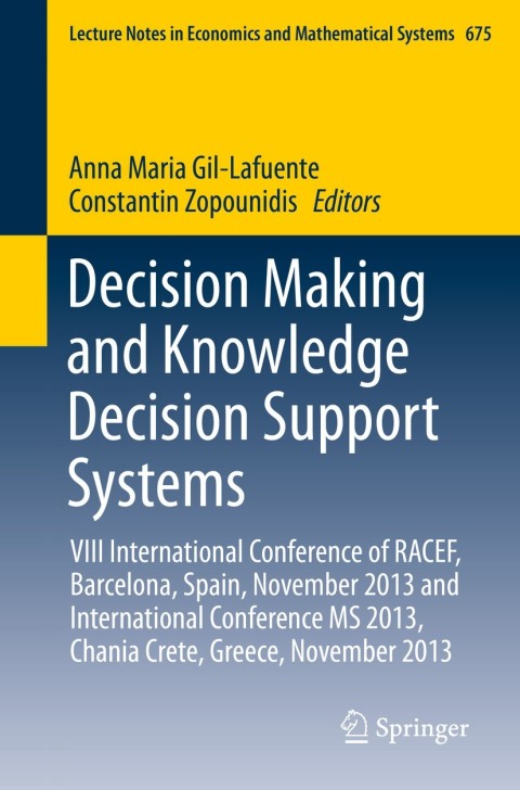 Cover image for book Decision Making and Knowledge Decision Support Systems