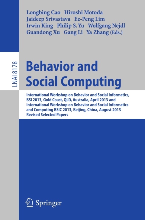 Cover image for book Behavior and Social Computing