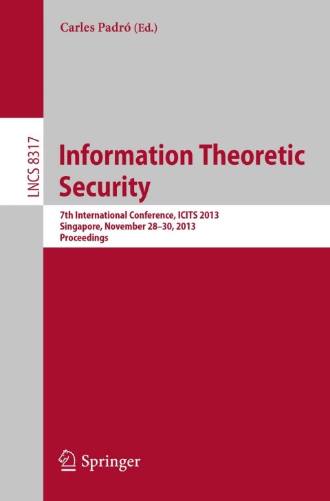 Cover image for book Information Theoretic Security