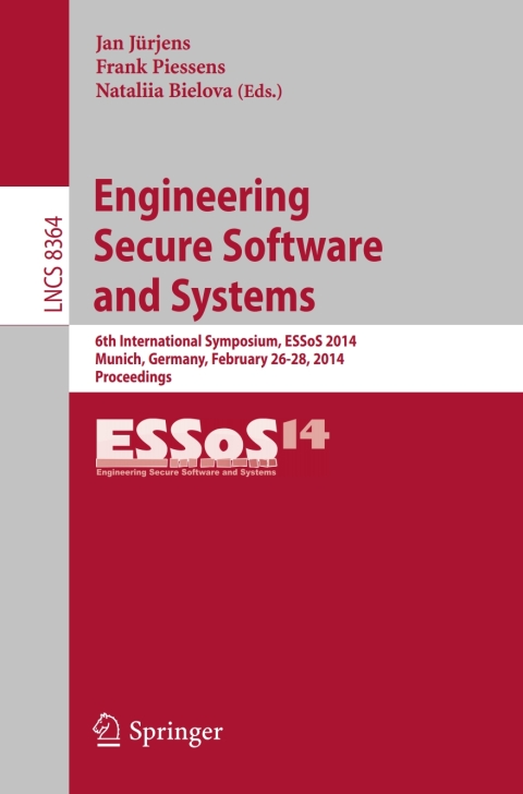 Cover image for book Engineering Secure Software and Systems