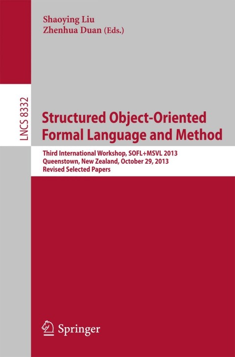 Cover image for book Structured Object-Oriented Formal Language and Method