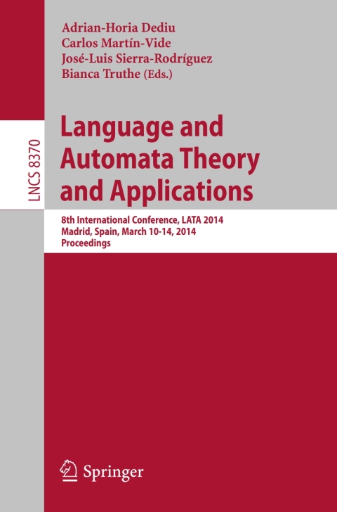 Cover image for book Language and Automata Theory and Applications