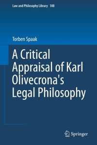 Cover image: A Critical Appraisal of Karl Olivecrona's Legal Philosophy 9783319061665