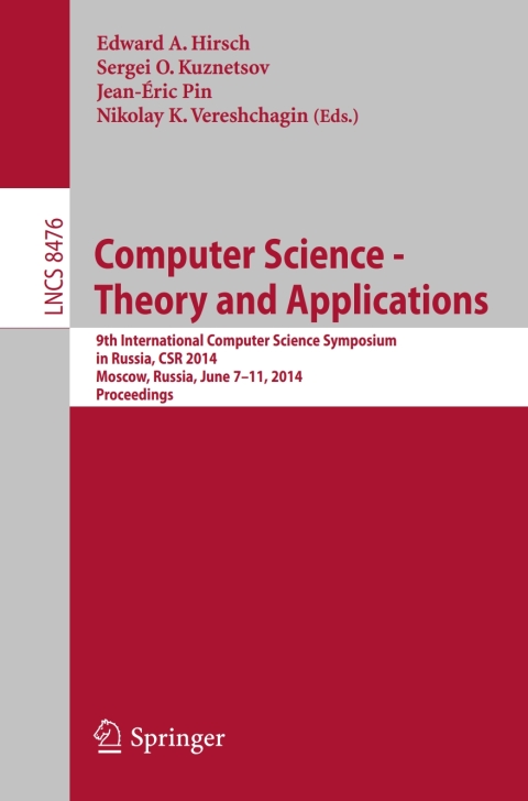 Cover image for book Computer Science - Theory and Applications