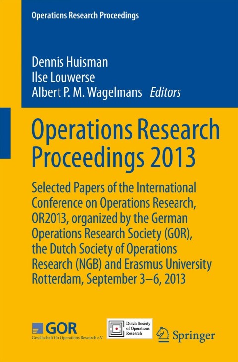 Cover image for book Operations Research Proceedings 2013