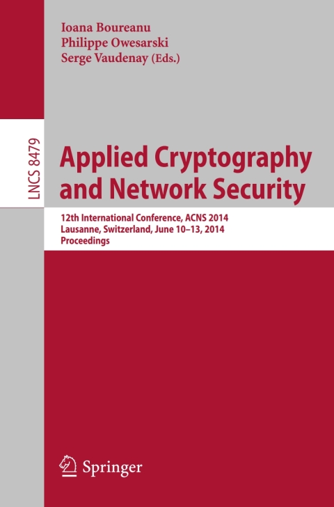 Cover image for book Applied Cryptography and Network Security