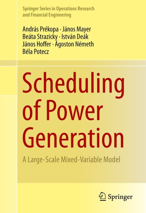 Cover image for book Scheduling of Power Generation