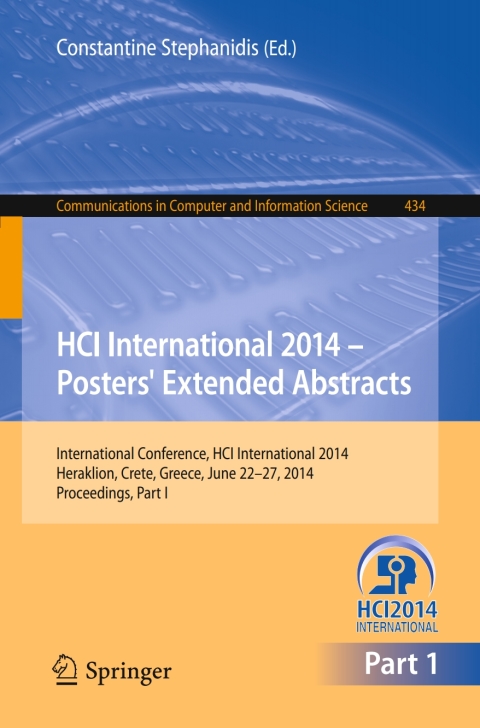 Cover image for book HCI International 2014 - Posters' Extended Abstracts