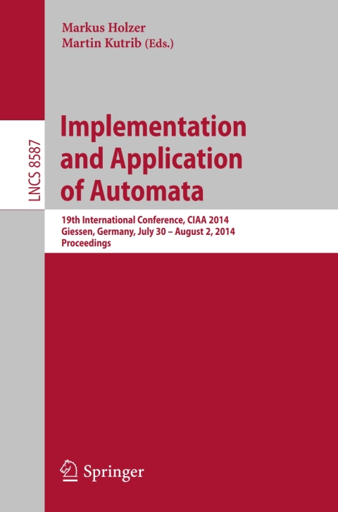 Cover image for book Implementation and Application of Automata