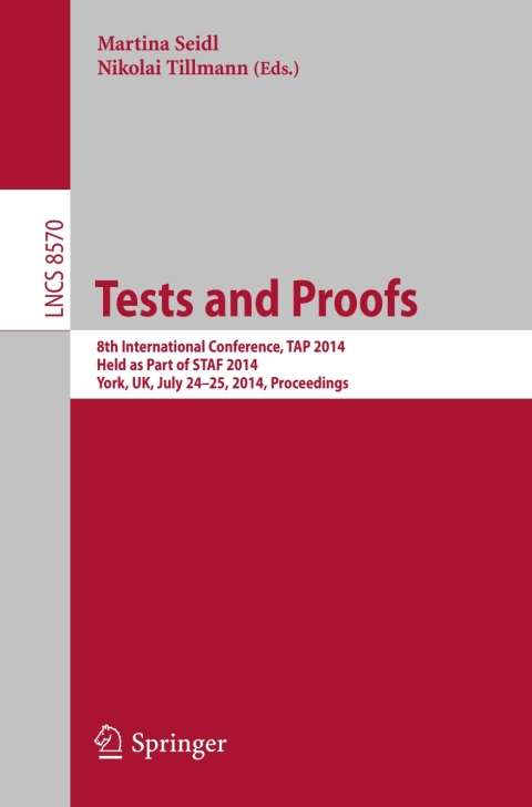 Cover image for book Tests and Proofs