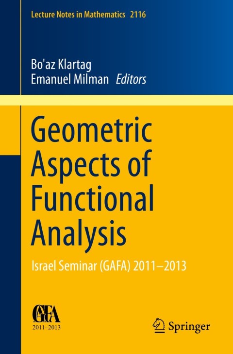 Cover image for book Geometric Aspects of Functional Analysis