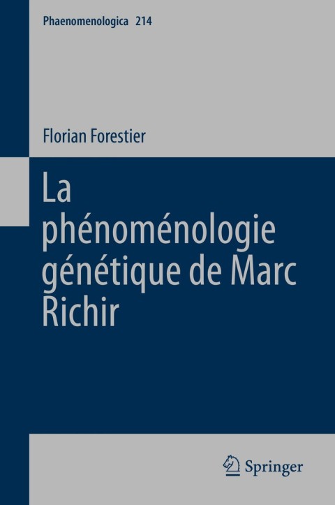 Cover image for book La phénoménologie génétique de Marc Richir