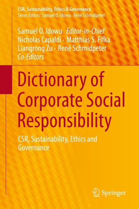 Cover image for book Dictionary of Corporate Social Responsibility