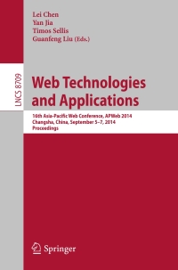 Cover image: Web Technologies and Applications 9783319111155