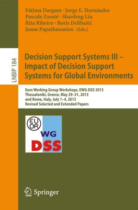 Cover image for book Decision Support Systems III - Impact of Decision Support Systems for Global Environments