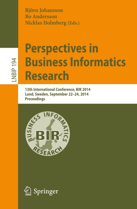 Cover image for book Perspectives in Business Informatics Research