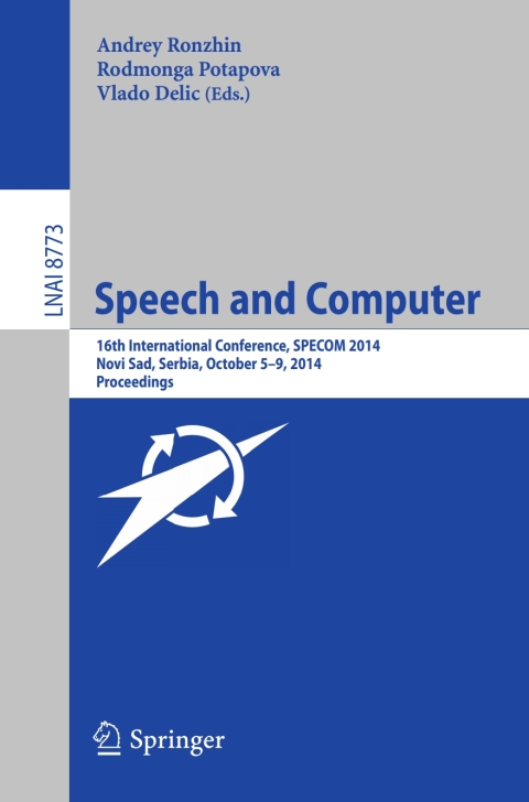 Cover image for book Speech and Computer