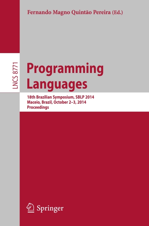 Cover image for book Programming Languages
