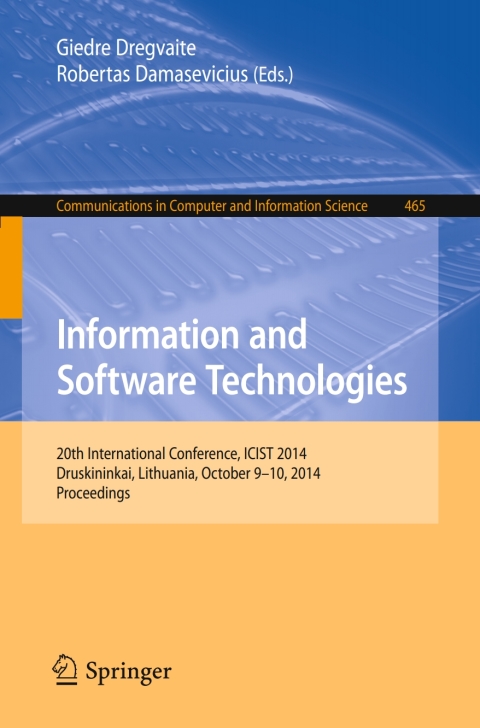 Cover image for book Information and Software Technologies