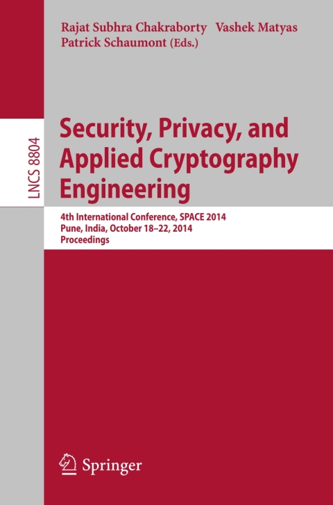 Cover image for book Security, Privacy, and Applied Cryptography Engineering