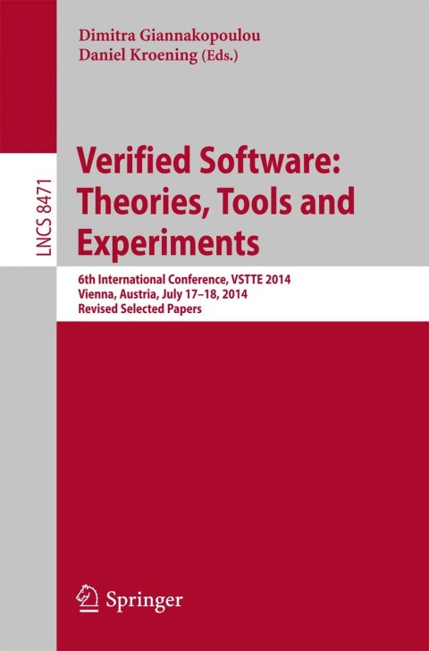 Cover image for book Verified Software: Theories, Tools and Experiments