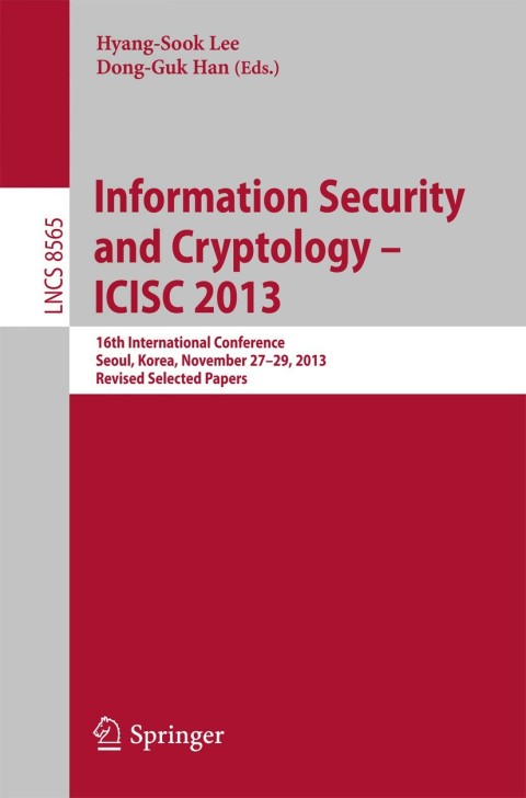 Cover image for book Information Security and Cryptology -- ICISC 2013