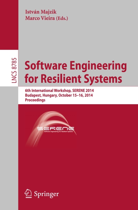 Cover image for book Software Engineering for Resilient Systems