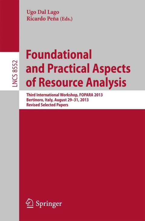 Cover image for book Foundational and Practical Aspects of Resource Analysis