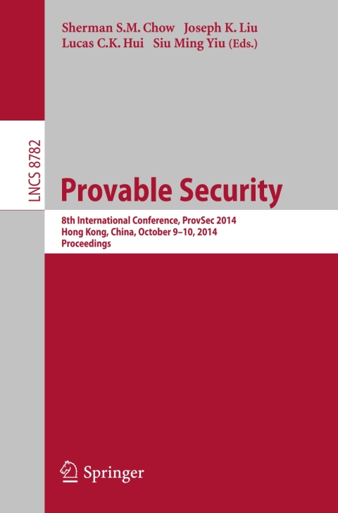 Cover image for book Provable Security