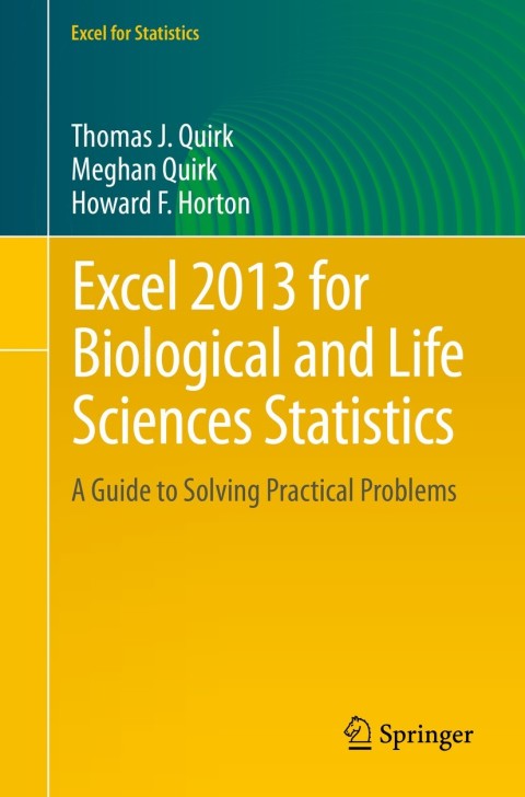 Cover image for book Excel 2013 for Biological and Life Sciences Statistics