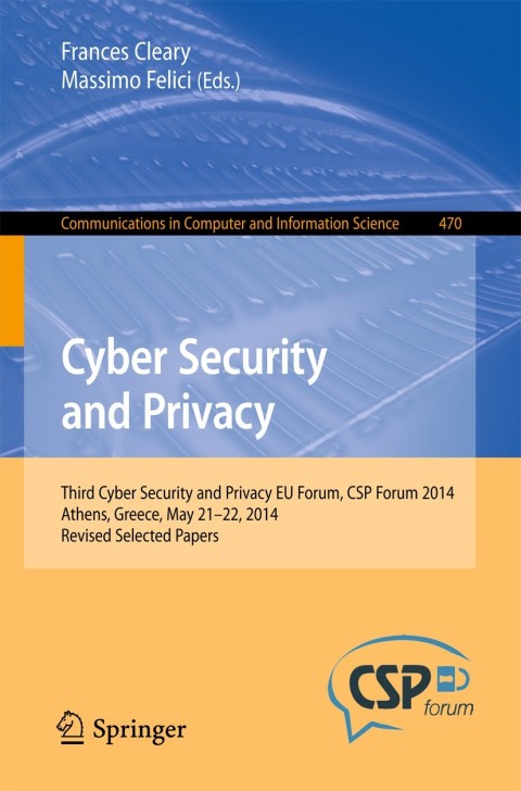 Cover image for book Cyber Security and Privacy