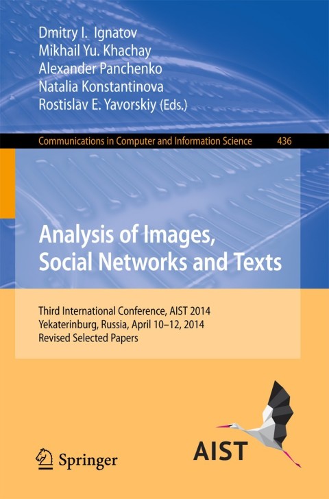 Cover image for book Analysis of Images, Social Networks and Texts