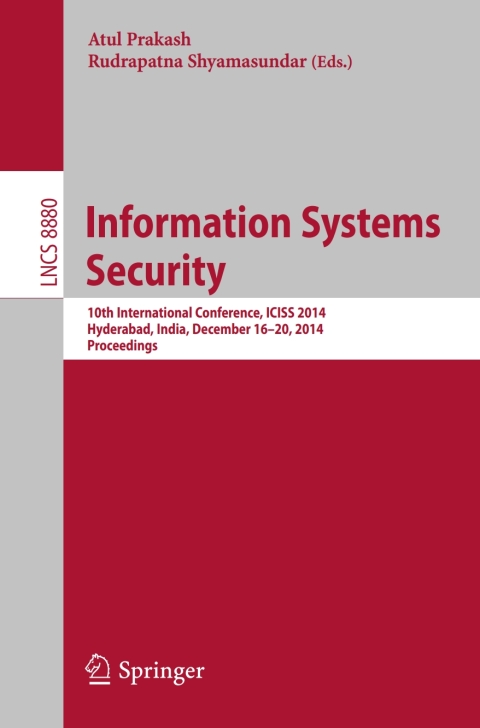 Cover image for book Information Systems Security