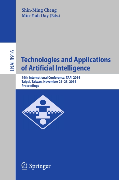 Cover image for book Technologies and Applications of Artificial Intelligence